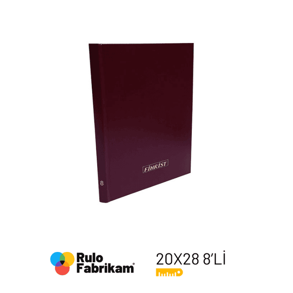 20*28 8'Li Ticari Cilt Bezli Fihrist