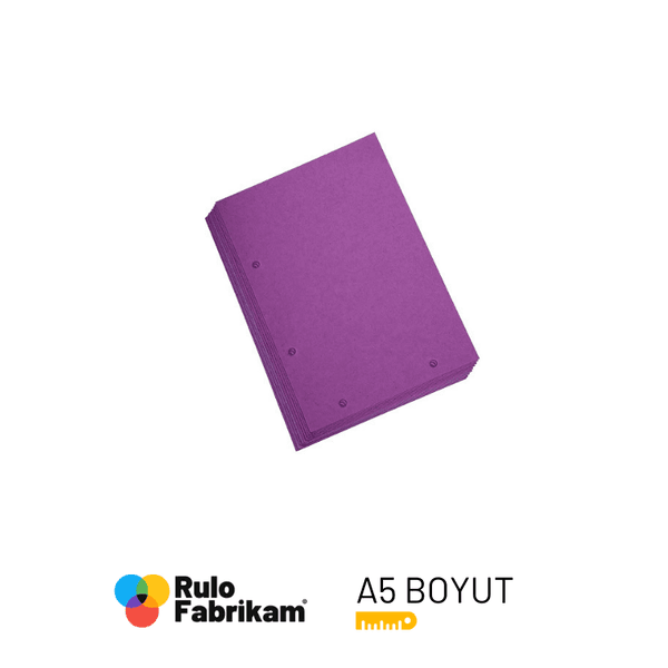 A5 Klasör Ara Kartonu 100’lü, delikli karton A5 klasör ayraçları, 100 adetlik paket, önden