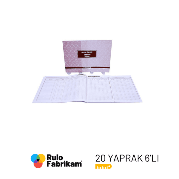 Amortisman Defteri 20 Yaprak 6 Adet