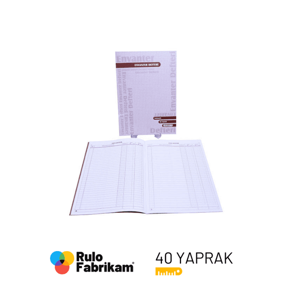 Envanter Defteri 40 yaprak Numaralı 1-2-3