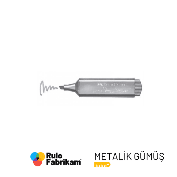 Faber Fosforlu Kalem 46 Metalik Gümüş