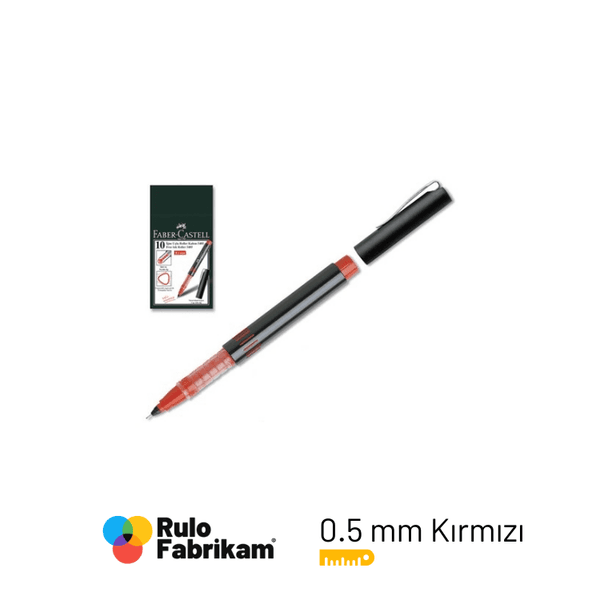 Faber İğne Uçlu Roller Kalem 05Mm Kırmızı