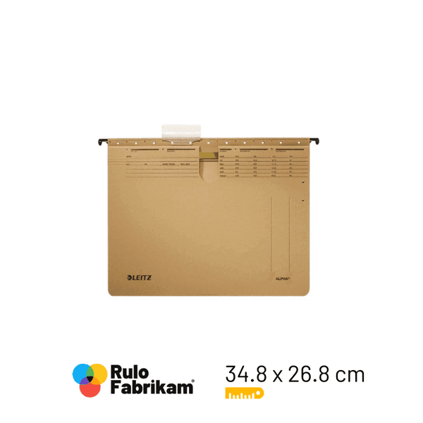 Leitz 1914 Askılı Dosya Telli 10’lu Kraft, geri dönüşümlü kraft kartondan telli askılı dosya, önden