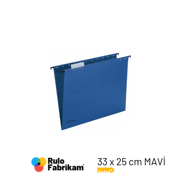 Leitz 6515 Delta Askılı Dosya Telsiz Mavi 10'Lu