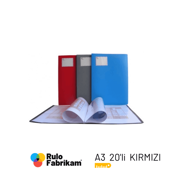 Önder Pp A3 20Li Sunum Dosyası Kırmızı
