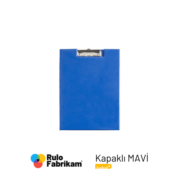 Önder Wole A4 PVC Kapaklı Sekreterlik Mavi, nikel mekanizmalı kapaklı mavi PVC sekreterlik, kapalı hâlde önden