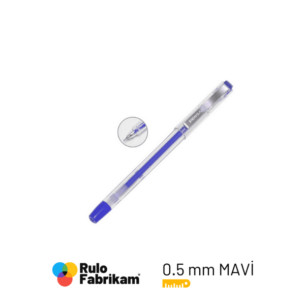 Pensan My King Jel Kalem Metal Klips Mavi 05mm