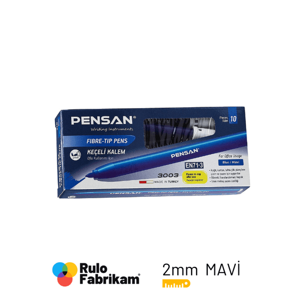 Pensan Keçeli Kalem Mavi 10'Lu