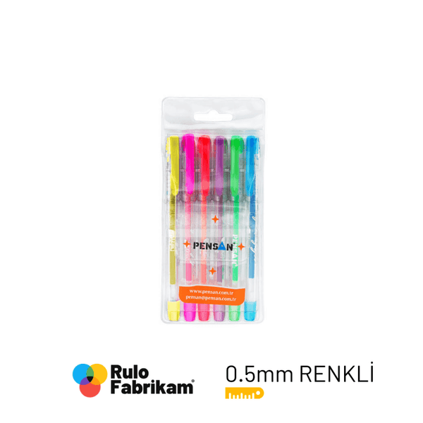 Pensan My-Kıng Neon Jel Kalem 6Lı Set