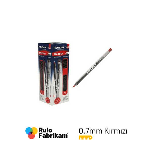 Pensan My-Tech Tükenmez Kalem Kırmızı 25Li 0.7Mm