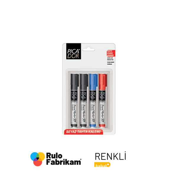 Picador 501 Board Marker Yuvarlak Uç 4'Lü