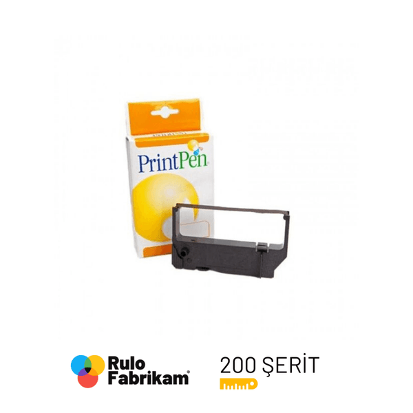 Printpen Star printpen şerit kartuşunun makara ve şerit yüzeyi yakın çekimde