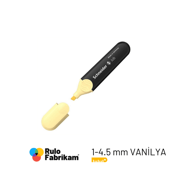 Schneider 150 Job Pastel Fosforlu Kalem Vanilya, 1-4,5 mm uçlu pastel vanilya fosforlu kalem, önden