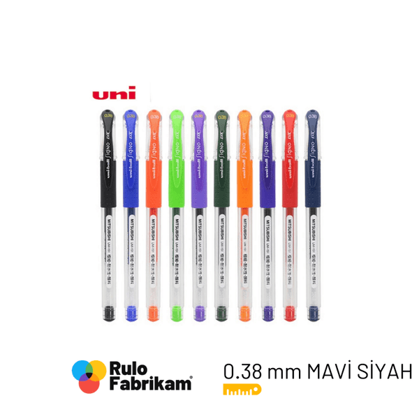 Uniball Signo Needle 0.38 İğne Uçlu Jel Kalem Mavi Siyah