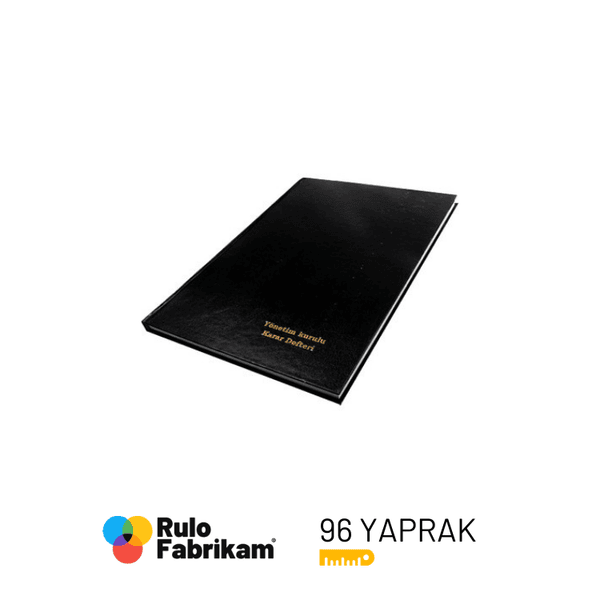 Yönetim Kurul karar defterinin kapak ve sayfa bütün hâlde duruşu