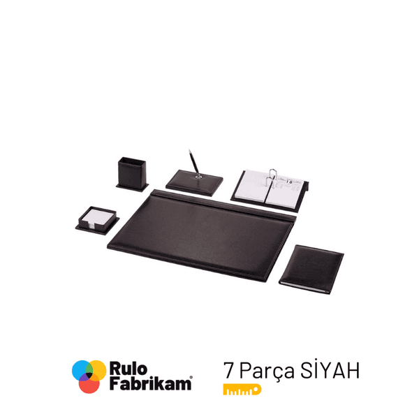 Gürmat Suni Deri Sümen Takımı 7 Parça Kalemli