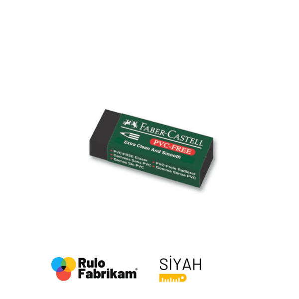 Faber 7089/20 siyah gövdeli sınav silgisi görünümü, ürün görünümü