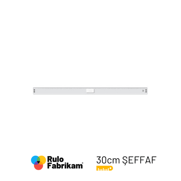 Hatas Geniş Plastik Cetvel Şeffaf 30cm
