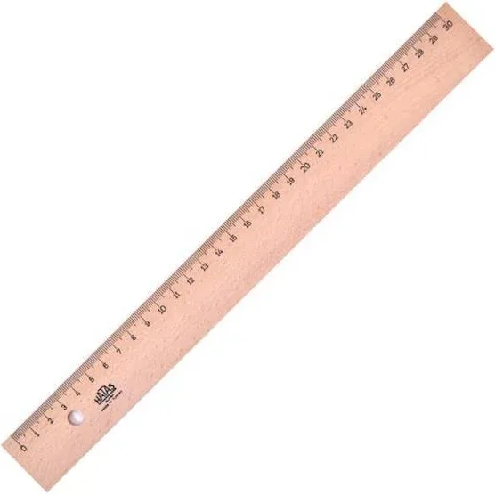 Hatas Tahta Cetvel Takviyesiz 30cm
