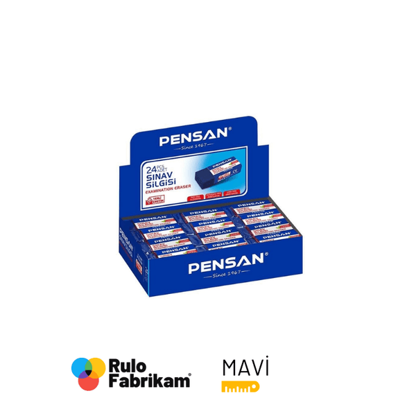 Pensan PSS-24 mavi sınav silgisi ve paket görünümü, ürün görünümü