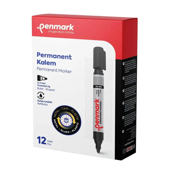 Penmark Permanent Kalem Yuvarlak Uç Mavi