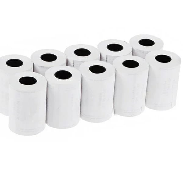56x12m Pos 56 mm genişliğindeki termal pos rulosunun sarım ve çap görünümü