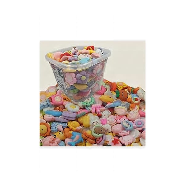 3027 plastik üç boyutlu mini yapışkanlı süs aksesuarları görünümü