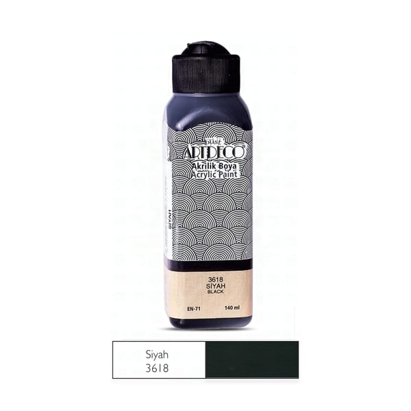Artdeco Akrilik Boya Siyah 140ml 3618