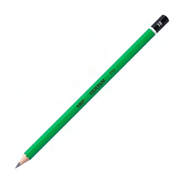 Bic Criterium 5B kurşun kalemin gövde tek kare içinde duruşu