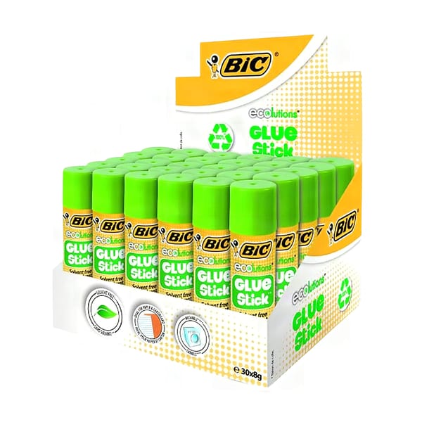 Bic Eco Glue Stick sekiz gramlık küçük yapıştırıcı gövdesi görünümü