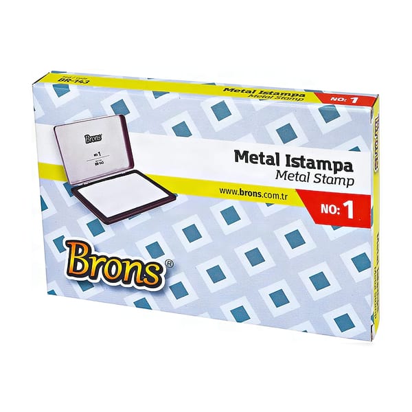 Brons Istampa Metal No:1 metal kapaklı mürekkep yastığı görünümü
