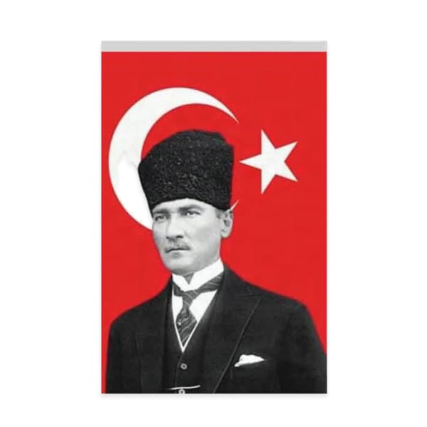 Buket Atatürklü Bayrak yüz elli ölçüsünde tören bayrağı görünümü