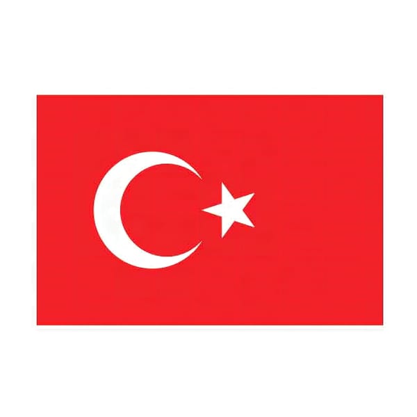 Buket Türk Masa Bayrak saten kumaş masa bayrağı ve direği görünümü