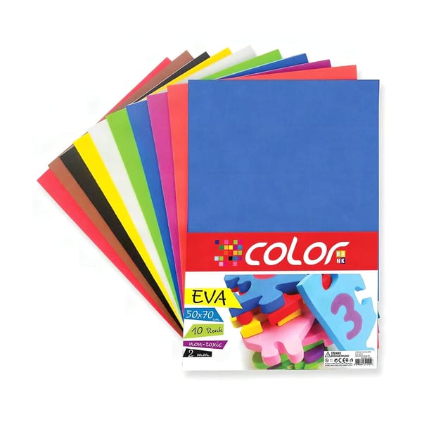 Colorbank 50x70 renkli eva köpük levha paketi görünümü, ürün görünümü