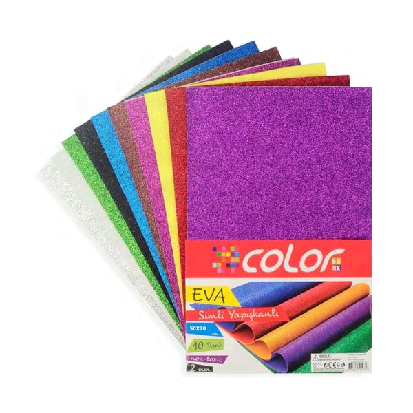 Colorbank 50x70 simli eva köpük levha paketi görünümü, ürün görünümü