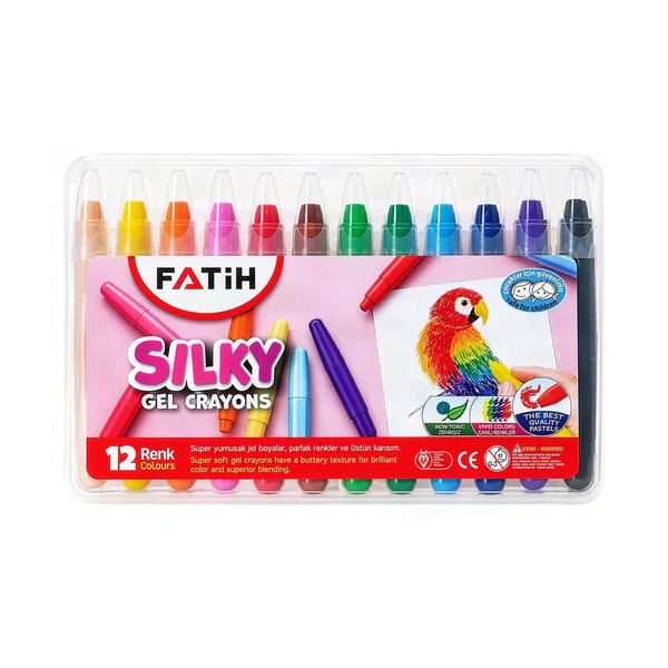 Fatih Jel Silky Crayon on iki renk jel pastel boya seti, ürün görünümü