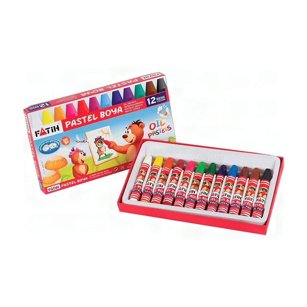Fatih pastel boya on iki renk king size kalın gövdeli set, ürün görünümü