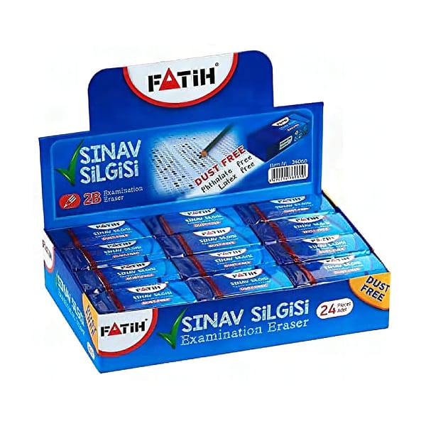 Fatih Sınav Silgisi mavi renkli yirmi dörtlü paket görünümü, ürün görünümü