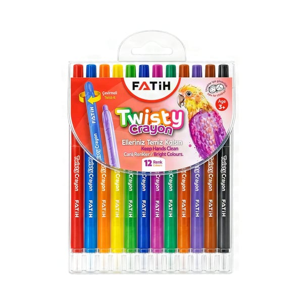 Fatih Twisties Crayon on iki renk çevirmeli mum boya seti, ürün görünümü