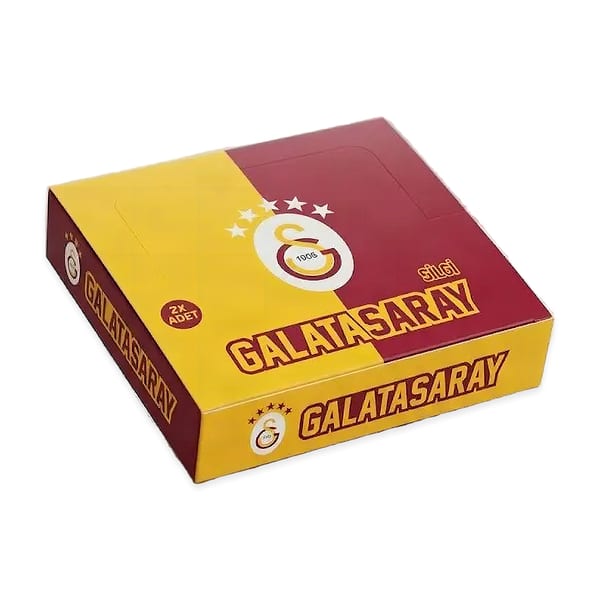 Galatasaray Beyaz beyaz gövdeli silgi ve yirmili kutu düzeni