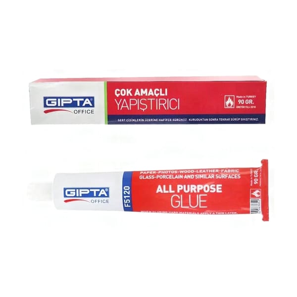 Gipta sıvı yapıştırıcı doksan gramlık şişe görünümü, ürün görünümü