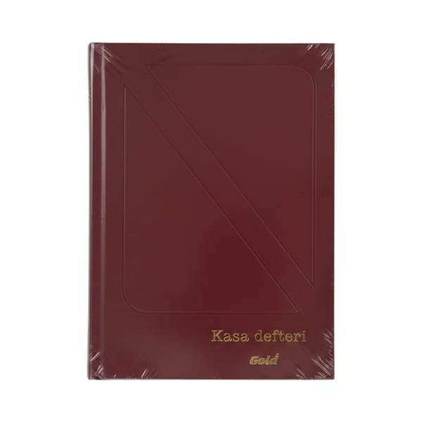 Gold Kasa defterinin kalın gövde ve sayfa yakın çekimde duruşu