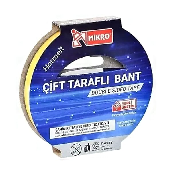 Mikro BNT-104 çift taraflı bant otuz altı milimetre rulo görünümü