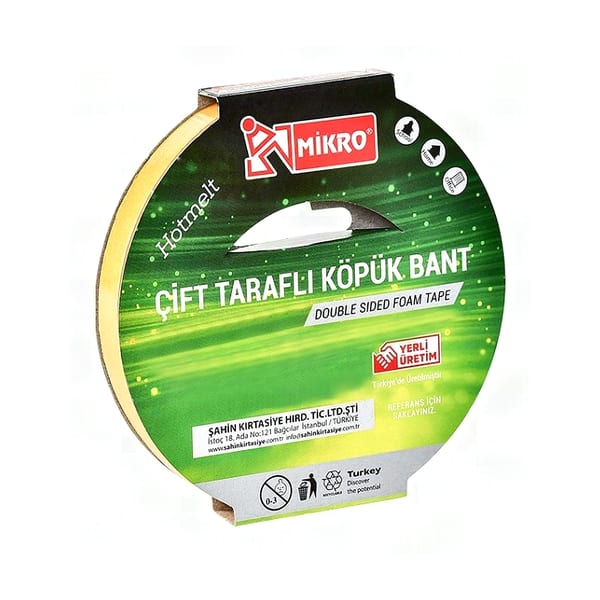 Mikro BNT-204 çift taraflı köpük bant 36 mm rulo görünümü, ürün görünümü