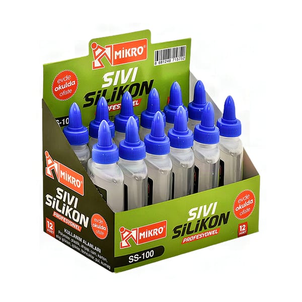 Mikro SS-100 sıvı silikon yapıştırıcı orta boy tüp görünümü, ürün görünümü