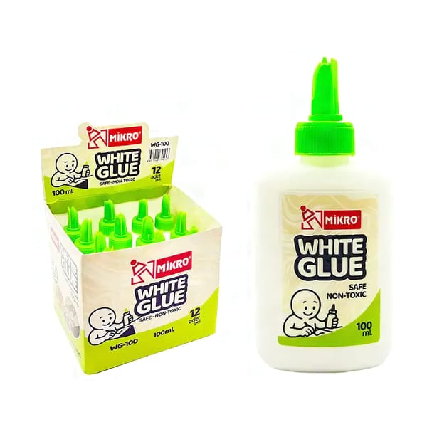 Mikro WG-100 white glue tutkal yüz mililitrelik şişe görünümü