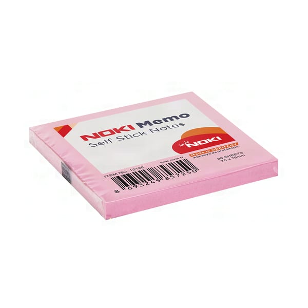 Noki Yapışkan Notluk 76x76 Açık Pembe Memo 12166