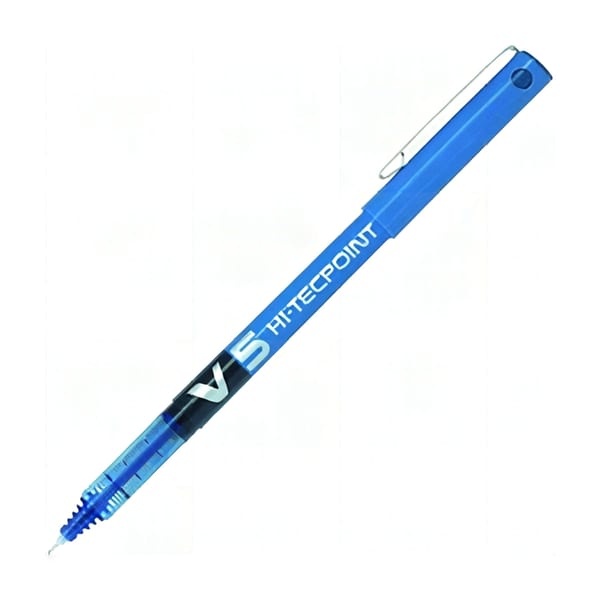 Pilot V5 mavi iğne uçlu roller kalem görünümü, ürün görünümü