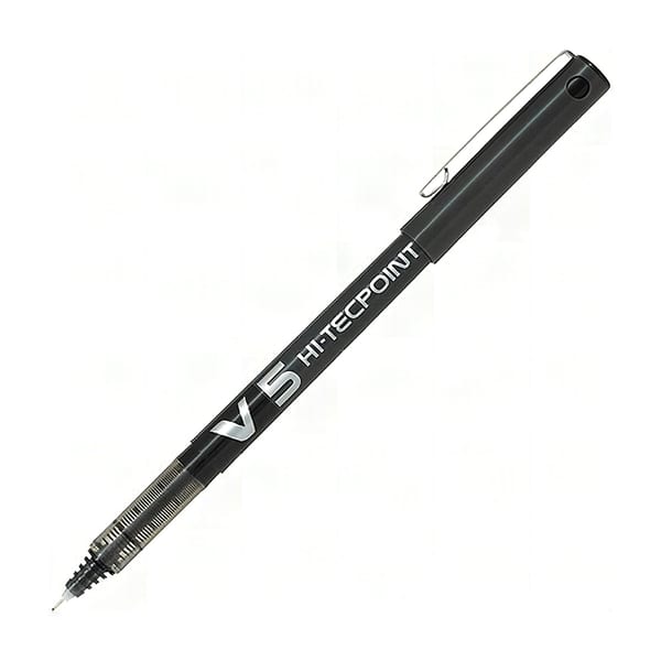 Pilot V5 siyah iğne uçlu roller kalem görünümü, ürün görünümü