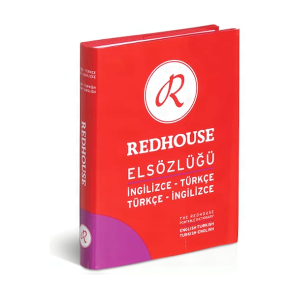 Redhouse rs-005 el boyu sözlüğün kapalı kapak yakın duruşu ve sayfa kenarı